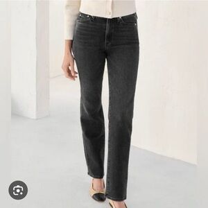 AYR Straight Leg Jeans in Washed Black